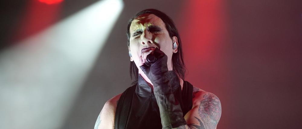 Marilyn Manson bei einem Auftritt in Chicago. 