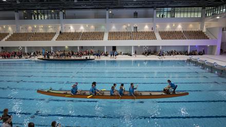Der Drachenboot-Indoor-Cup findet schon zum zweiten Mal statt. So sah es beim ersten Mal aus.