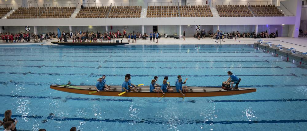 Der Drachenboot-Indoor-Cup findet schon zum zweiten Mal statt. So sah es beim ersten Mal aus.