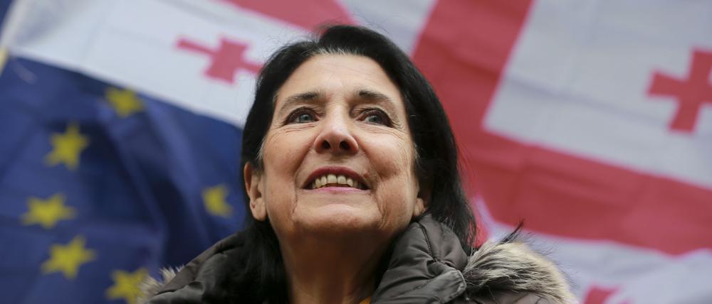 Salome Surabischwili nennt sich selbst „die derzeit einzig legitime georgische Präsidentin“.