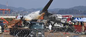 Die Unglücksmaschine der Airline Jeju Air auf dem Muan International Airport.