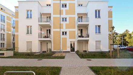 Ein neues Wohnhaus der Degewo am Eisenhutweg in Treptow.
