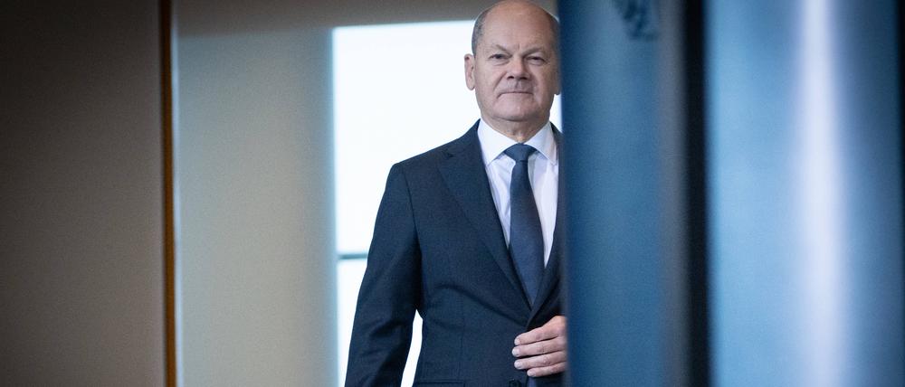 Bundeskanzler Olaf Scholz im Bundeskanzleramt. 
