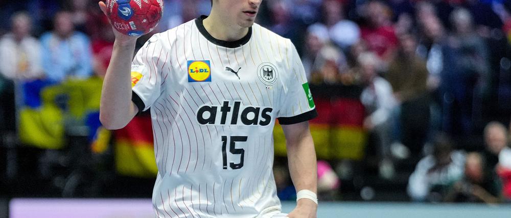 Juri Knorr steht den Handballern im WM-Viertelfinale gegen Portugal wohl zur Verfügung. 