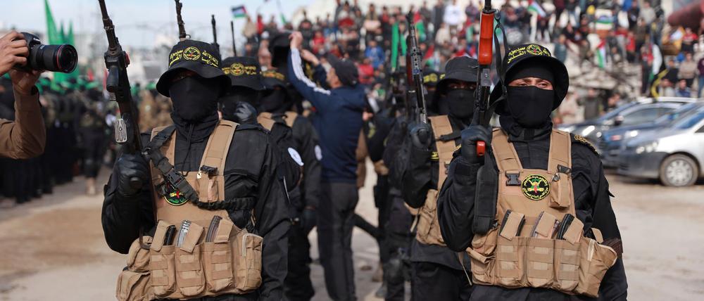 Hamas-Kämpfer im Gazastreifen. (Archivbild)