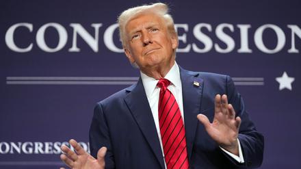 US-Präsident Donald Trump bei einer Veranstaltung republikanischer Kongressabgeordneter im Trump National Doral Miami in Florida.