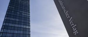 Blick auf das Verlagsgebäude des Süddeutschen Verlages, aufgenommen am 5.2.2024. 
