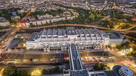 Das ehemalige Internationale Congress Center (ICC) in Berlin aus der Luft