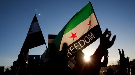 Syrer feiern den Sturz des Assad-Regimes.