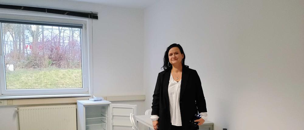 Leiterin Doreen Düring in der Gemeinschaftsunterkunft in Fahrland. 