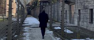Robert Habeck allein in Auschwitz. Mit seinem Fotografen.