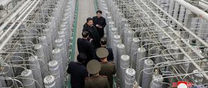 Kim Jong Un in einer Nuklearanlage. 