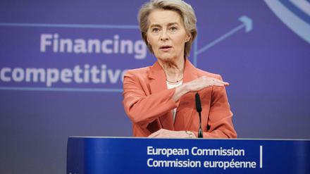 Kommissionspräsidentin Ursula von der Leyen (CDU) stellt am Mittwoch ihren Kompass für die Wettbewerbsfähigkeit vor. 