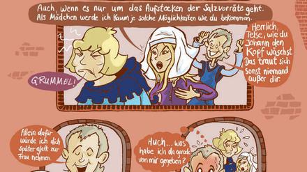  Eine Seite aus „Der Kopf der Hanse“ von Jens Natter.