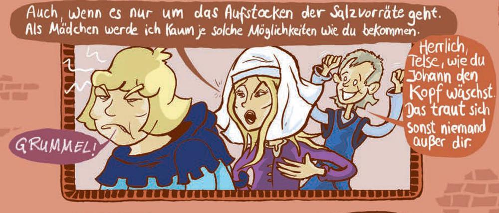  Eine Seite aus „Der Kopf der Hanse“ von Jens Natter.
