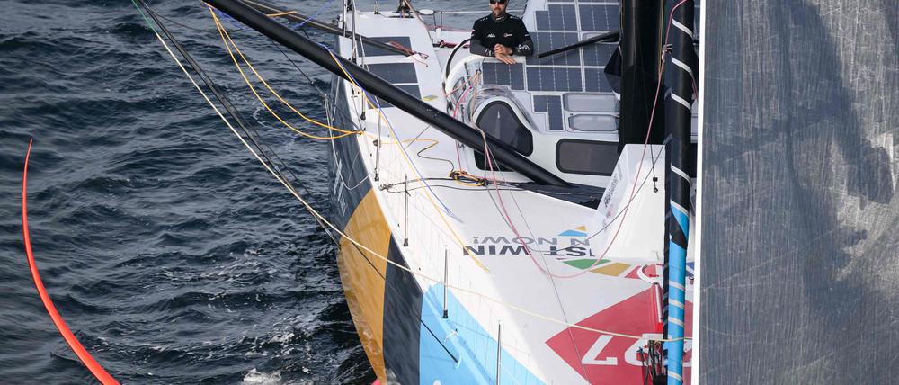 Boris Herrmann segelt mit seiner Imoca-Yacht „Malizia - SeaExplorer“.