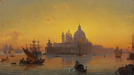 Von der schönsten Seite: Die „Abendstimmung in Venedig mit Santa Maria della Salute“ malte Friedrich Nerly in den 1840er Jahren.