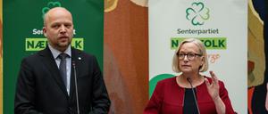 Die Zentrumspartei um Finanzminister Trygve Slagsvold Vedum (links) verlässt die Regierungkoalition.