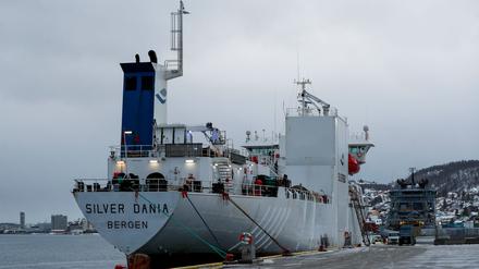 Das Schiff „Silver Dania“ wurde für Ermittlungen in den Hafen von Tromsø gebracht.