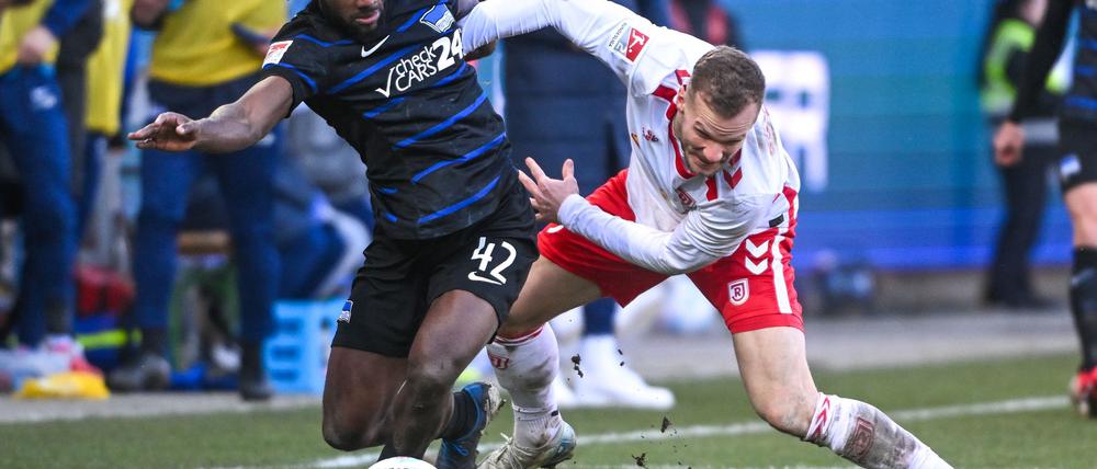 In der ersten Hälfte war Regensburg der Hertha deutlich überlegen.