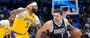 Anthony Davis (links) von den Los Angeles Lakers und Luka Dončić von den Dallas Mavericks tauschen wohl die Teams.
