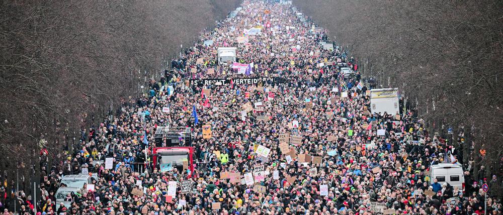 Großer Andrang bei der Demonstration in Berlin.