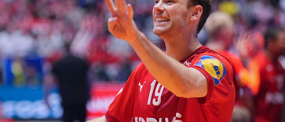 Mathias Gidsel hat schon den fünften WM-Titel im Blick.