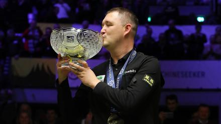 Kyren Wilson hat zum zweiten Mal im Berliner Tempodrom gewonnen.