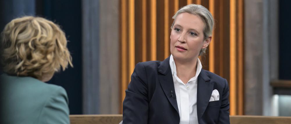 AfD-Kanzlerkandidatin Alice Weidel in der Sendung bei Caren Miosga.