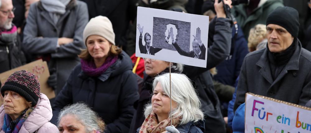 Brandmauer-Demo „Potsdam bekennt Farbe“ am 2. Februar.