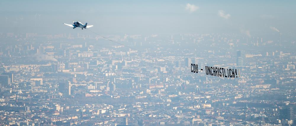 "Flugzeug CDU-Parteitag", diesmal Credit: Nick Jaussi