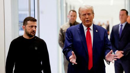 Archivbild: Donald Trump und der ukrainische Präsident Selenskyj im September im Trump Tower in New York. 