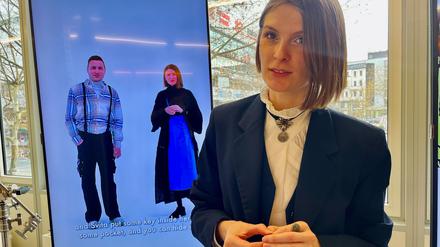 Designerin Svitlana Volkova bei ihrem Besuch im Bikini Haus.