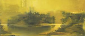 In Schwefel getunkt: Ull Hohn interpretiert die „Hudson River School“ aus der Mitte des 19. Jahrhunderts auf seine Art. Das Gemälde „Untitled“ stammt von 1987.