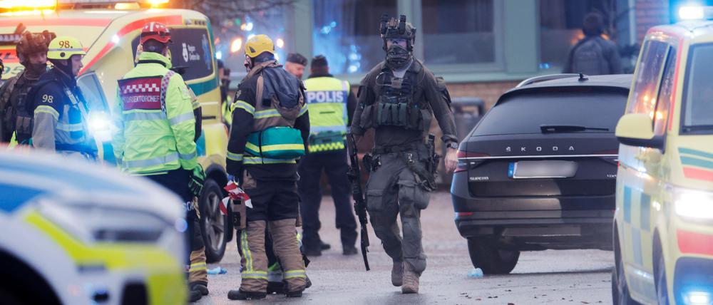 An der Schule in Schweden kam es zu einem Großeinsatz.