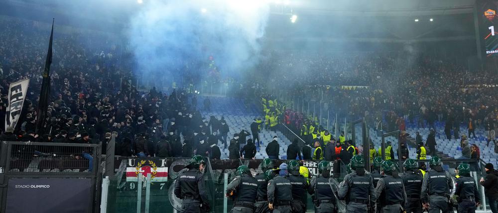 Randale in Rom: Eintracht Frankfurt in der Europa League.