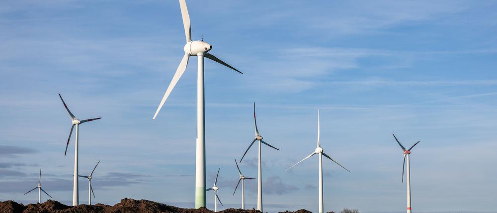  Bei Stromüberangebot müssen Netzbetreiber die Einspeisung von Wind- und Solaranlagen drosseln, um die Netze stabil zu halten (Illustration)