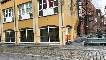 Achäologisches Fenster Schaufenster Berlin Spandau Altstadt Mönchstraße "Knochenkeller"