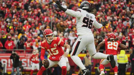 Die Kansas City Chiefs um Quarterback Patrick Mahomes stehen zum dritten Mal in Folge im Super Bowl – dieses Mal gegen die Eagles.