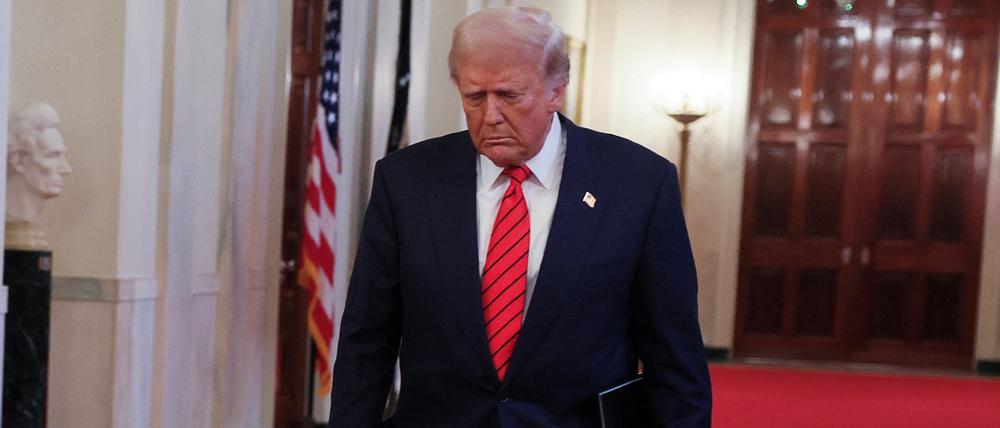 US-Präsident Donald Trump bei einer Veranstaltung im East Room des Weißen Hauses in Washington.