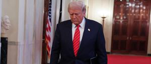 US-Präsident Donald Trump bei einer Veranstaltung im East Room des Weißen Hauses in Washington.
