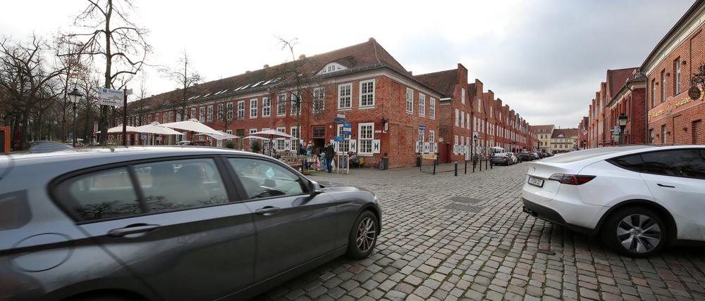 Autofreie Innenstadt Potsdam. Mittelstraße.