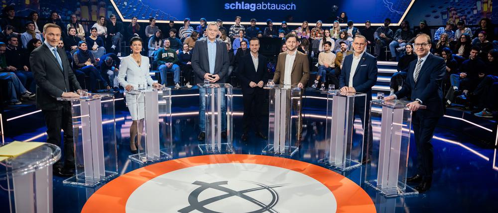 Vor dem „Schlagabtausch“.