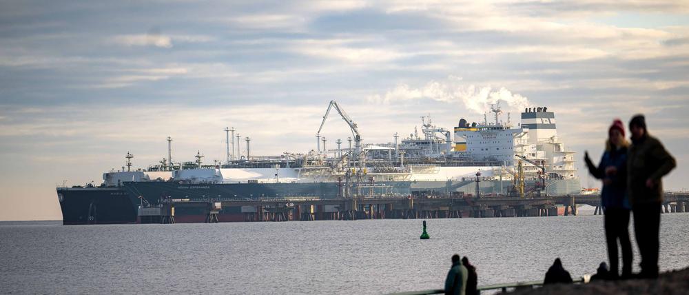 Über die Nordsee-Terminals kam 2024 im Vergleich zur Ostsee das meiste LNG.