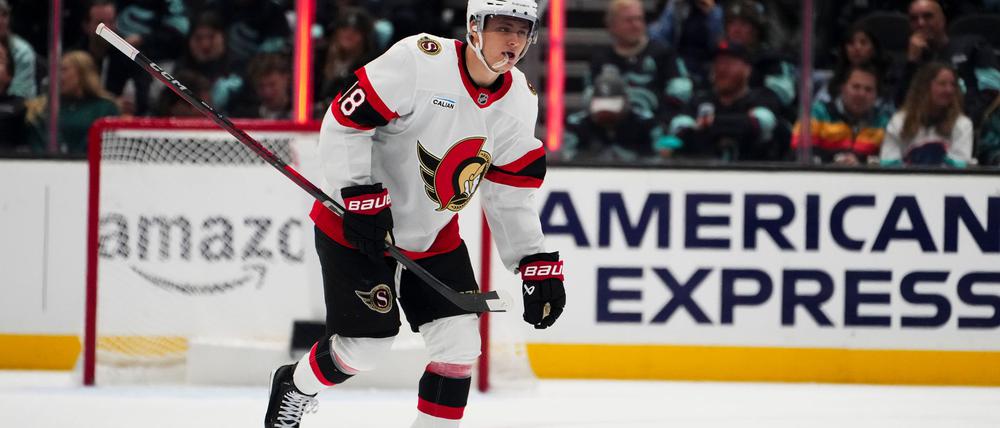 Tim Stützle von den Ottawa Senators verbuchte bei der Niederlage gegen die Tampa Bay Lightning seinen 38. Assist der Saison.