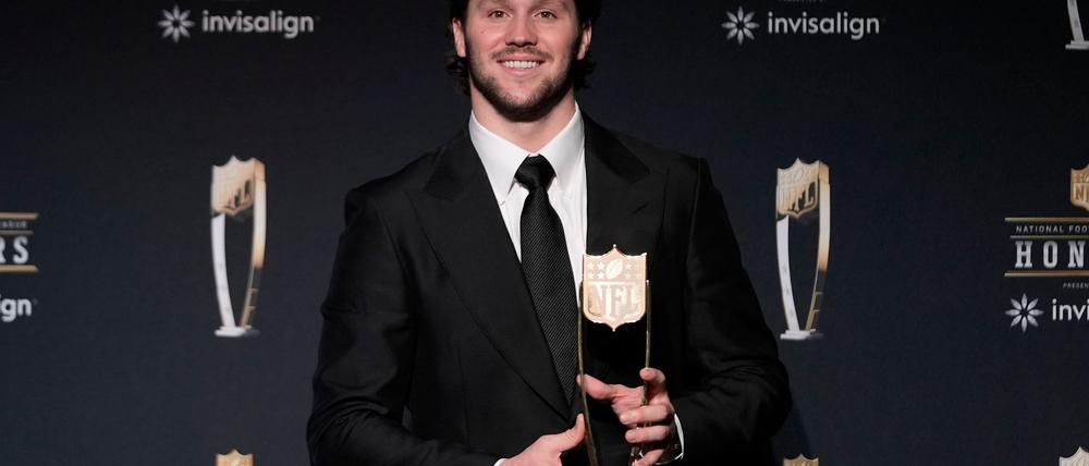 Josh Allen von den Buffalo Bills wurde erstmals zum wervollsten Spieler in der NFL gekürt.