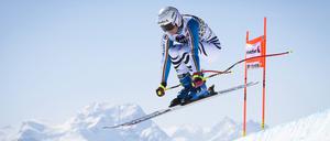 Viktoria Rebensburg beim Abfahrtsrennen in St. Moritz am 14. März 2016.