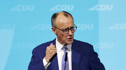 Friedrich Merz beim 37. Parteitag der CDU Deutschlands im CityCube Berlin.