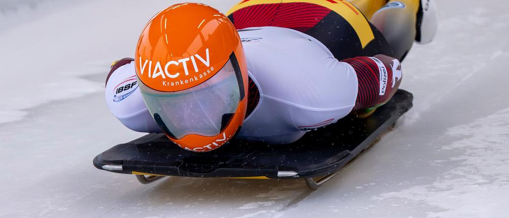 Skeleton-Olympiasieger Christopher Grotheer hatte im Gesamtweltcup keine Chance mehr, da er ein Rennen weniger hatte.