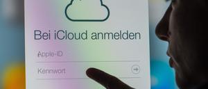 Eine Frau betrachtet am 13.01.2014 in Straubing (Bayern) die Internetseite des Online-Speicherdienstes iCloud von Apple. 